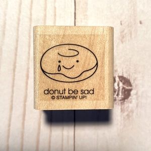 5/20$ RUBBER STAMP sad doughnut